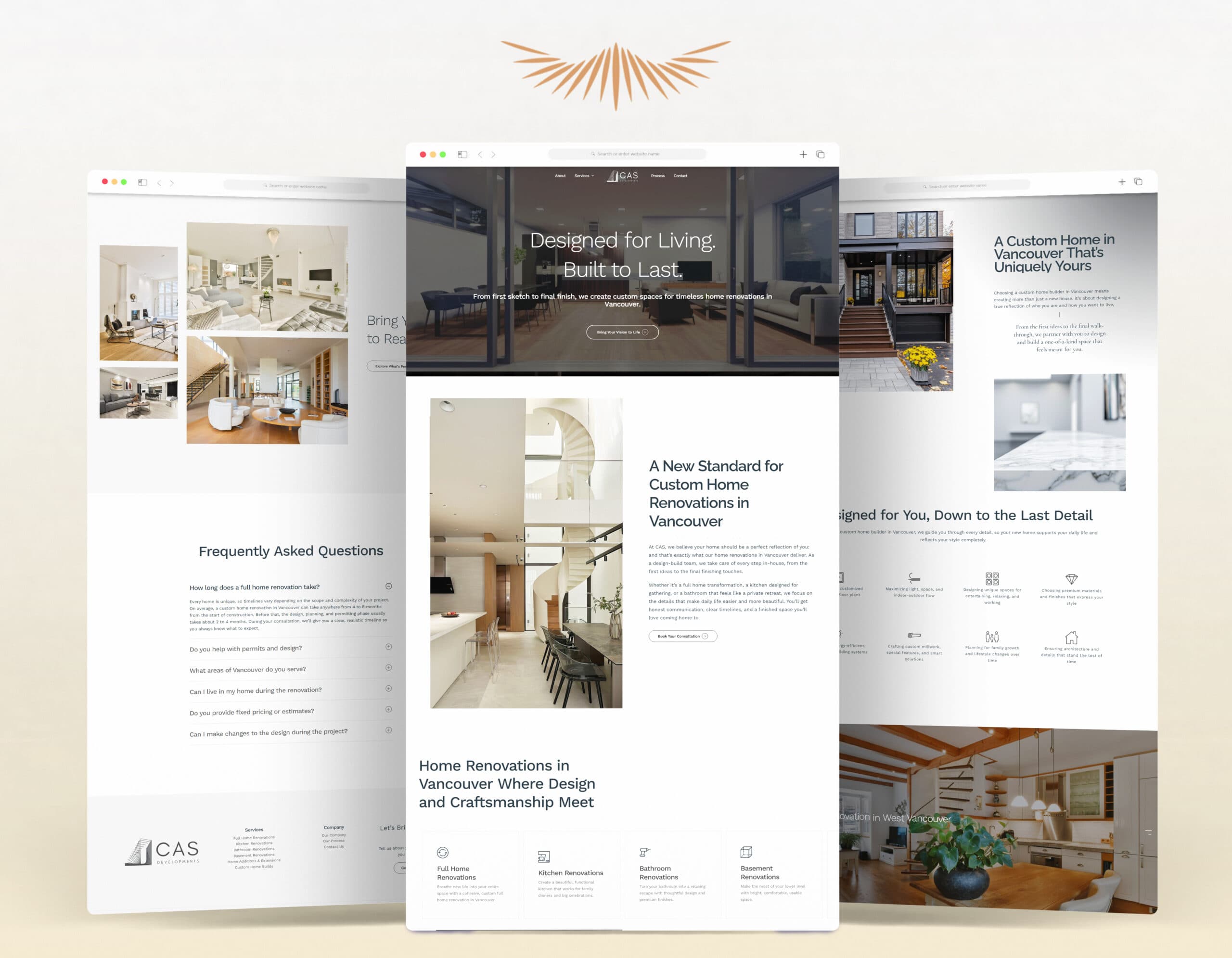 CAS Developments: Brand · Web · SEO · Operations · Automation