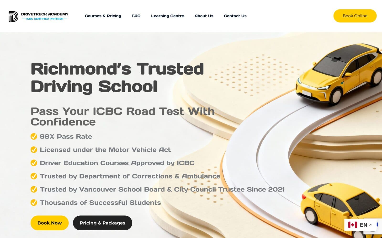Drivetreck Academy — homepage