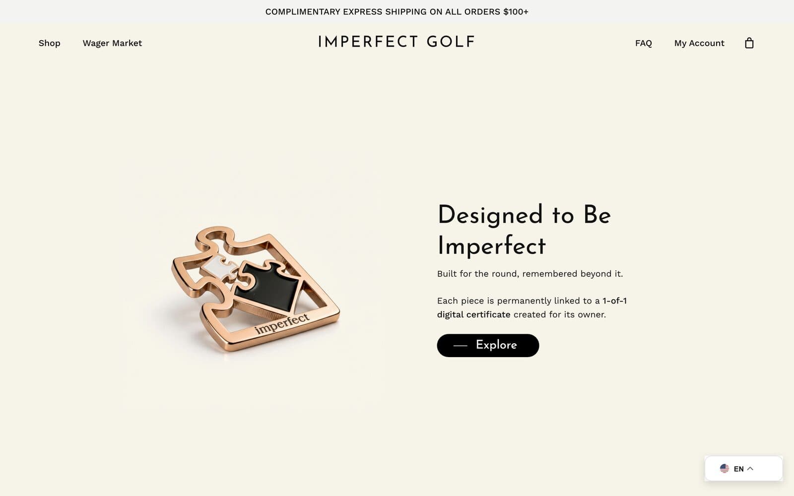 Imperfect Golf — homepage