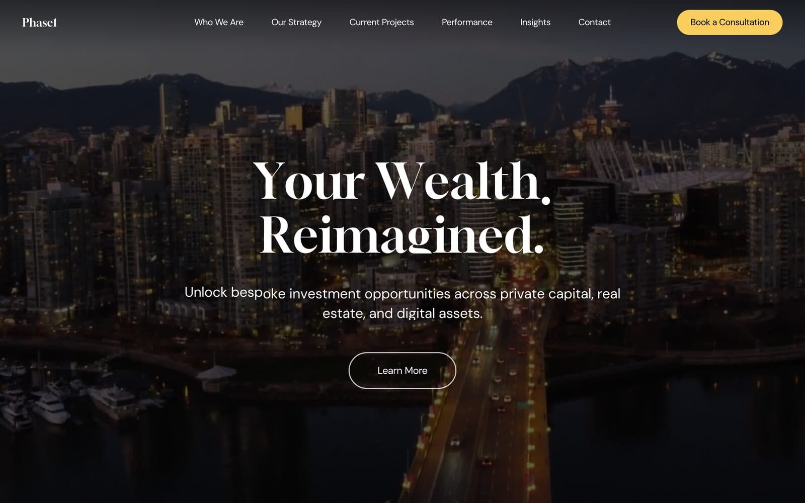 Phase1 Fund — homepage